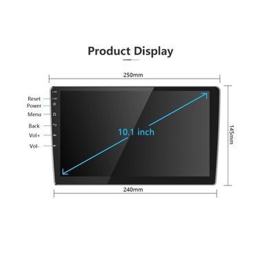 Автомагнитола 2 DIN Pioneer 8810 2.5D Экран 10 дюймов Android 10.1, Wi Fi, Bluetooth, Gps