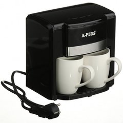 Кофеварка электрическая с 2 чашками в комплекте A-PLUS 1549
