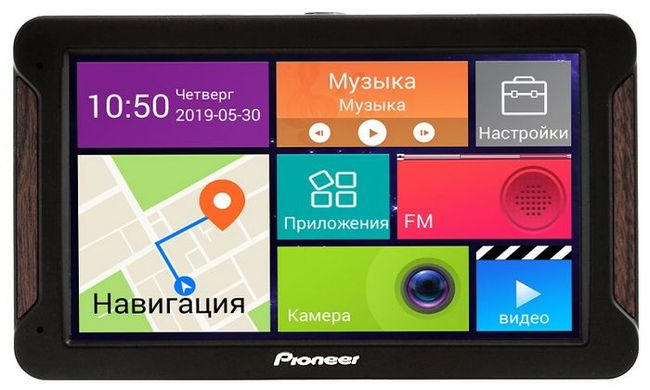 GPS навигатор Pioneer PI750DVR +1/16GB DVR/AV/FM/BT/Wi/Fi