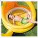 Дитячий надувний овальний басейн Intex 57124 "Равлик" від 1-го року обсяг 53 л Жовтий + 10 різнокольорових