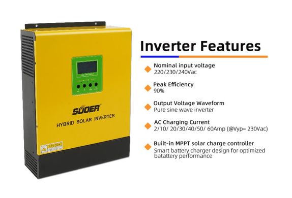 Гібридний автоматичний інвертор для сонячних панелей з MPPT  SVM-3000W-24 v