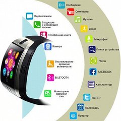 Наручные умные Smart часы Q18 телефон, камера, блютуз, шагомер, трекер сна, аудио и видео плеер
