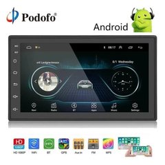 Автомагнітола, магнітола з екраном 2 DIN Podofo 8701 Android. Bluetooth-модуль, GPS-навігація, Wi-Fi
