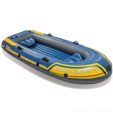 Лодка надувная трехместная «Intex» 68370 Challenger 3 Set (габариты 295 - 137 см)
