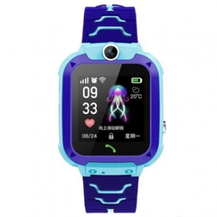 Детские Умные Смарт Часы Телефон c GPS Baby Smart Watch Q12 (с камерой) Original Сине-Голубые