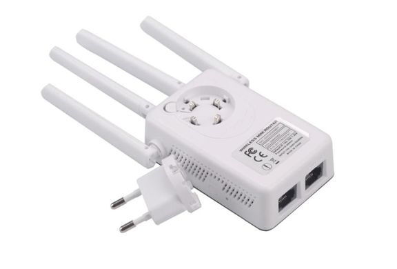 Усилитель сигнала Wi-Fi с 4 антеннами, до 300мб/с, PIX-LINK LV-WR09 / Мини WiFi роутер маршрутизатор / Репитер