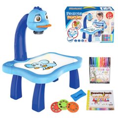 Детский стол проектор для рисования с подсветкой синий