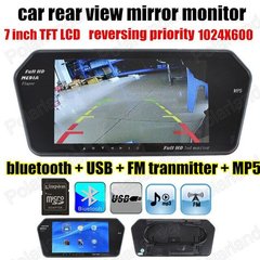 Зеркало заднего вида с цветным МОНИТОРОМ 7 + пульт+USB+Bluetooth