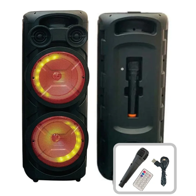 Портативная беспроводная Bluetooth колонка + светомузыка, микрофон, караоке ZDS-8208